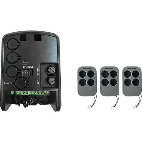 Panneau de commande pour porte de garage AC220V avec récepteur de moteur tubulaire et émetteur (1/5)