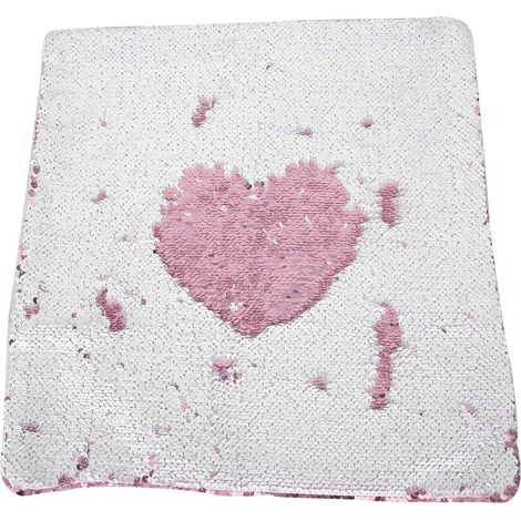 Taie d'oreiller Housses de coussin avec décoration à paillettes, housses de coussin carrées (1/5)