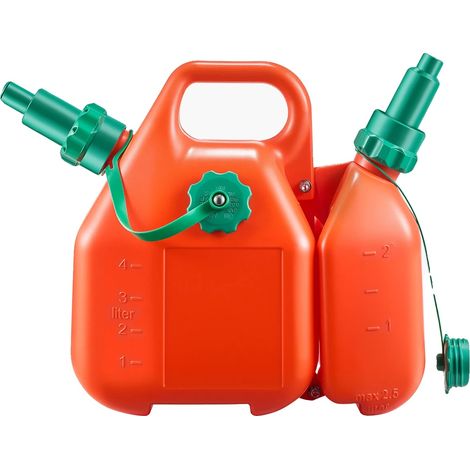 Depósito de combustible, capacidad de 1,6 galones, diseño a prueba de fugas, rojo. (1/2)