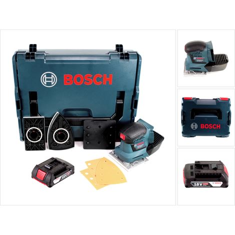Bosch GSS 18V-10 Akku Schwingschleifer 18V + 1x Akku 2,0Ah + L-Boxx - ohne Ladegerät