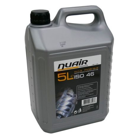 Huile minérale Nuair HV5 ISO 46 pour compresseurs à vis 5 litres antimousse (1/2)