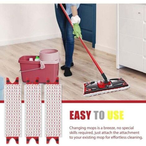 QORVA-3 Pièces Serpillere Recharge pour Vileda Balai Microfibre Kit, pour Vileda Ultramax Mop 2 en 1 Absorbante Recharge