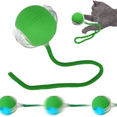 Nouvelle Balle Interactive Verte pour Chat JZSH - Mouvement Rapide et Imprévisible - Jouet Automatique pour Chiens et Chats (1/5)