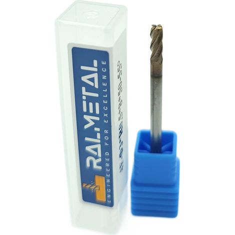 Fresa radiale in metallo duro integrale 3 x R0.5 x 3D x 50 mm 55 HRC (1/3)