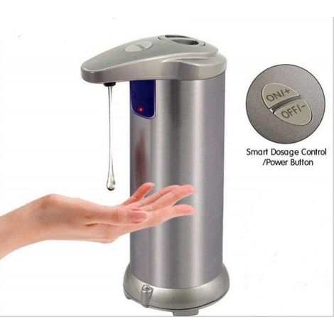 Distributeur de savon automatique à capteur infrarouge, doseur de gel liquide mains, appareil sanitaire sans contact, 300ml, robinet mural intelligent (1/2)