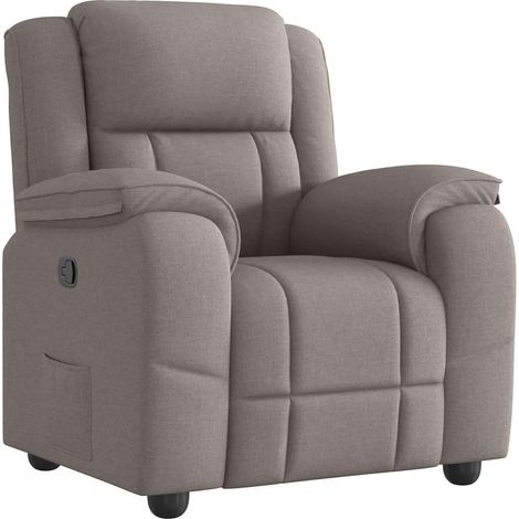 1 fauteuil inclinable, fonction manuelle 135 degrés, tissu respirant, poche latérale, salon personnes âgées (1/5)