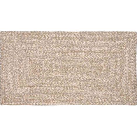 Area Rugs Natural and White 60 x 110 cm Jute vidaXL
