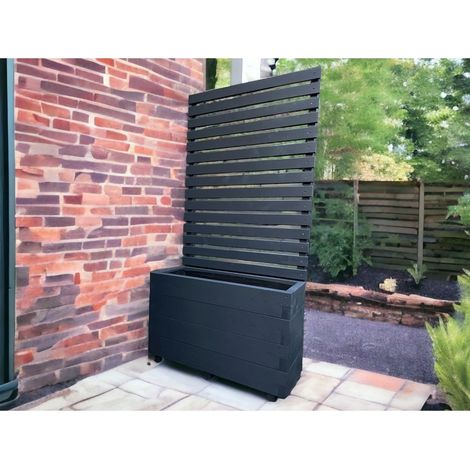 Suffolk Planter and Trellis - (Painted Wooden Planter - Choice of Colours Available) - L210 x W40 x H210 cm