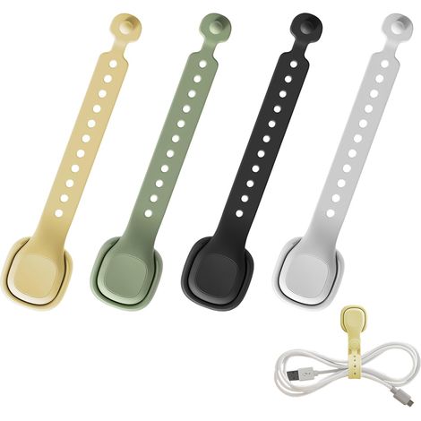 4 Pièces Attaches de Câbles Magnétiques, Serre-câbles en Silicone, Détachable Gestion de Câbles, Multipurpose Organisateur de Cable pour Bureau Maison Cuisine Office (1/5)