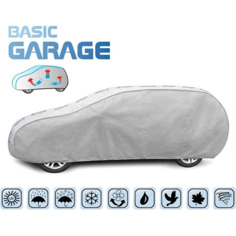 Hochwertige Autoabdeckung Kegel Serie BASIC GARAGE XL für Kombi/Schrägheck 455–480 cm