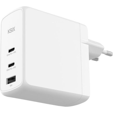 Caricabatterie da Parete KSIX Bianco 100 W (1/5)