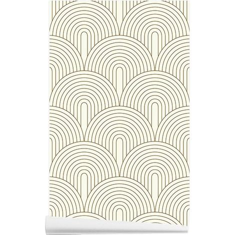 Self-adhesive, waterproof, modern geometric decorative wallpaper for furniture, living room, bathroom, bedroom, wardrobe, doors and walls, 44 x 1000 cm (1/5)