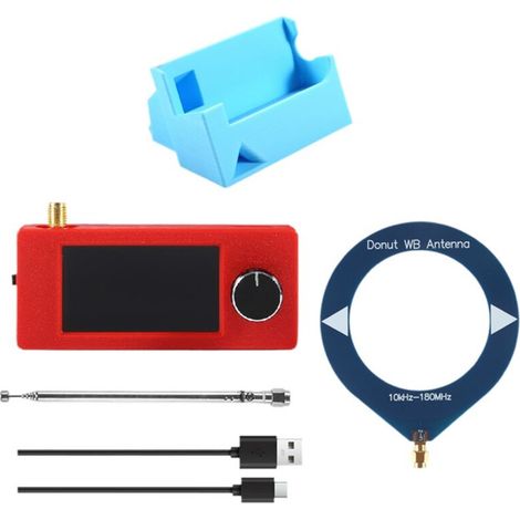 Dies ist ein Mini-Empfänger-Kit für das Radio SI4732, 10 kHz - 180 MHz, mit einem 1,9-Zoll-Bildschirm, FM/AM/LSB/USB-Kurzwellenradio, Ständer und Antenne.