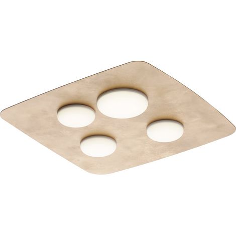Plafoniera In Ferro Laccato Oro Led Integrato Luce Naturale 2700 Lumen (1/2)