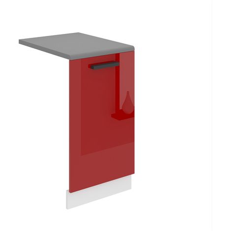 BELINI Habillage de Porte Lave Vaisselle PZ45 Meuble Lave Vaisselle avec Plan de Travail I Accessoire pour Lave-Vaisselle Cuisine - Teille: 1,6 x 45 x 71,5 cm I Couleur: Rouge très Brillant (1/4)