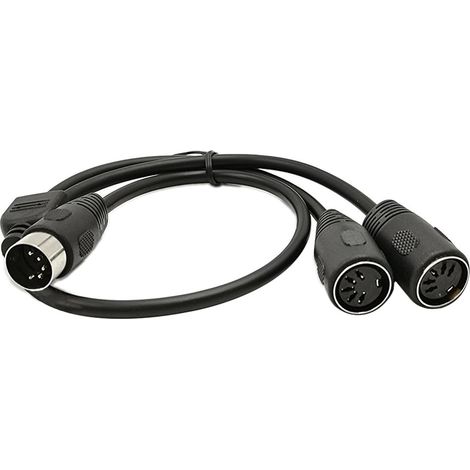 Câble Adaptateur MIDI - 1 Pièce - PVC - Répartiteur Y 5 Broches - Clavier Piano Orgue - 0,5 Mètre (1/5)