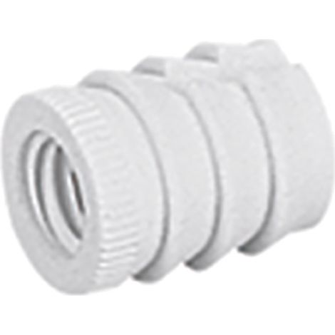 Muffe Nr.100 für Gewinde M6 D 10mm , Kunststoff weiß (1/3)