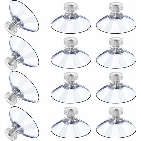 Ventouses en Plastique Ventouse AntiCollision Transparente en Caoutchouc Vis écrou en Métal Ventouse Solide en PVC Transparent Remplacement avec écrou de Vis Fontainebleau 12PCS (1/5)