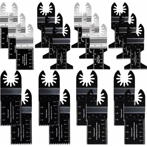 20 lames de scie multi-outils oscillantes en métal et bois compatibles avec le câble Fein Multimaster Porter Black & Decker Bosch Craftsman Ridgid Ryobi Makita Milwaukee Rockwell (1/4)