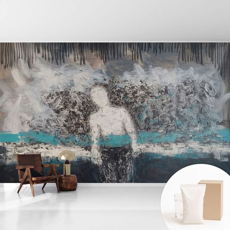 Papier peint intissé avec imprimé installation simple qualité excellente sans désordre - Colle incluse gratuite Monde mystérieux 416x254 cm (1/5)