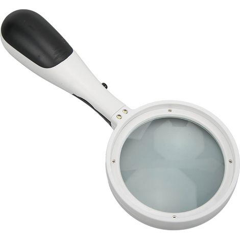 Loupe de lecture à poignée ronde avec effet d'amplification HD et lampe LED pour la détection d'observation