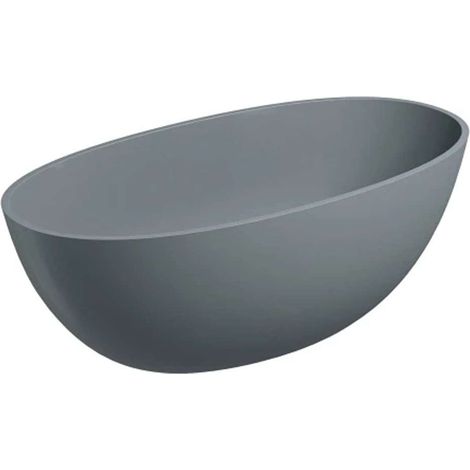 OMNIRES Shell - Freistehende Badewanne, 148x75 cm, mattgrau SHELL148WWAG (1/2)