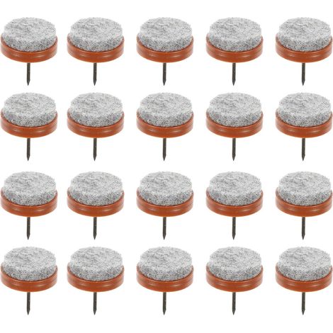 Lot de 20 patins antidérapants en feutre marron pour pieds chaises et (1/5)