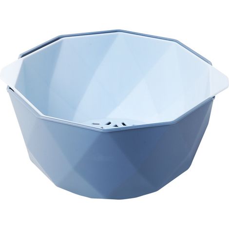 Panier égouttoir double couche géométrique style nordique grande capacité passoire de cuisine bol fruits légumes lavage 27x26x11.5cm / 10.6x10.2x4.5in (1/5)