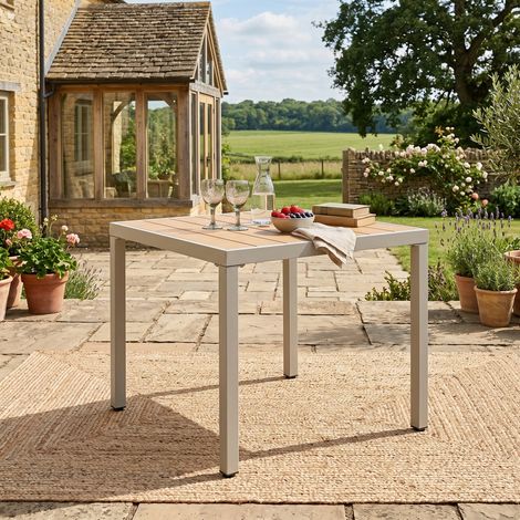 Table de Jardin Pliable 3 Pièces 220cm – 1 Table + 2 Bancs, Bois Pin Massif Résistant aux Intempéries, Charge 200kg, Pour Fête & Camping (1/5)