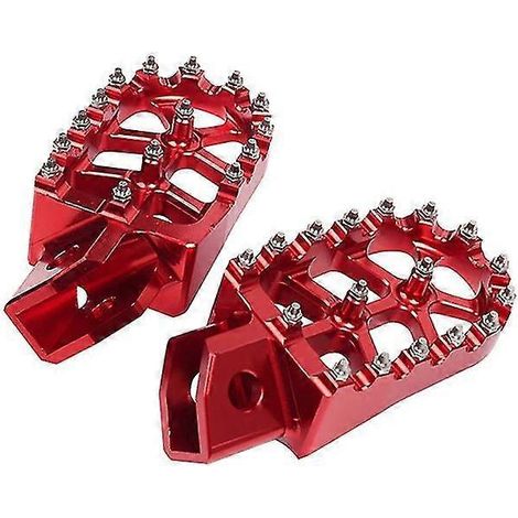 Motorrad-Fußrasten, Fußstützen, Pedale für Yamaha XT250, TTR250, TTR125, TTR110, TTR90, WR500, WR250, WR200, YZ490 – Rot (1/5)