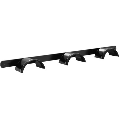 Colgador de bridas para 3 bridas hierro negro vidaXL