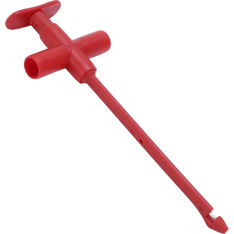 Set mit 2 Bohrprüfklemmen J.30022 mit 4-mm-Bananenstecker, universelles Reparatur- und Messwerkzeug für Multimeter, Rot (1/5)