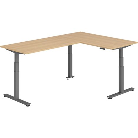 bümö Eckschreibtisch elektrisch höhenverstellbar L-Form Eckform: