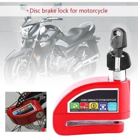 Motorrad-Diebstahlalarmanlage, Motorrad-Bremsscheibenschloss mit Alarmton für Motorräder, Fahrräder und Roller - WAN (1/4)