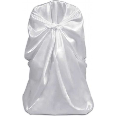 Maison Exclusive - Housse de chaise blanche pour le banquet de mariage 6 pièces (1/3)