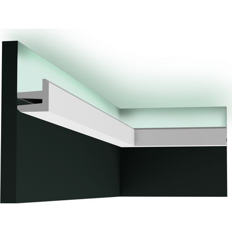 Orac – Profil moderne pour éclairage – Moulure C380 – Longueur 200cm – Pour éclairage LED indirect – À peindre pour protection UV