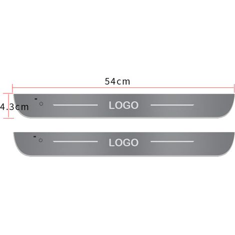(Pour Picanto TEXT-2pcs porte avant) Convient pour Kia Sportage : éclairage de seuil de porte lumineux avec logo, décoration LED pour pédales de voiture, éclairage pour véhicule. (1/4)