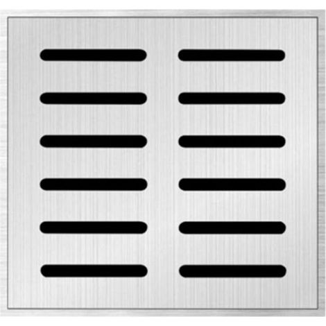 Stainless steel floor drain with frame, stainless steel sewer drain, rainwater grate, square floor drain with frame (200 x 200 x 20 x 2 mm) (1/5)