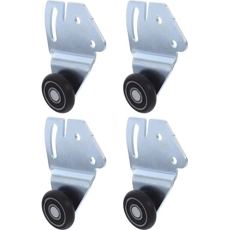 Roues de penderie nylon, lot de 2, solutions pour portes coulissantes de placard, installation DIY pour portes d'armoire et placard (1/5)
