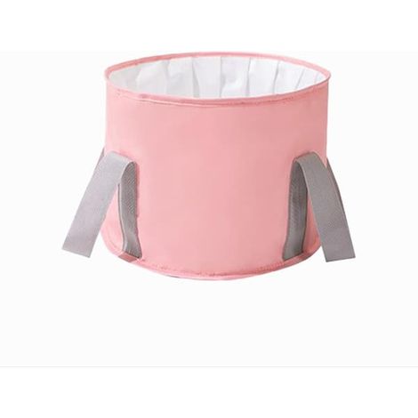 Bain de pieds pliable avec sac de rangement, couche isolante intégrée en feuille d'aluminium, couvre-pieds de voyage portable (rose) (1/5)