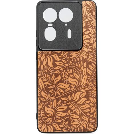 Custodia in legno Bewood per Motorola Edge 50 Ultra FOGLIE DI MELA (1/2)