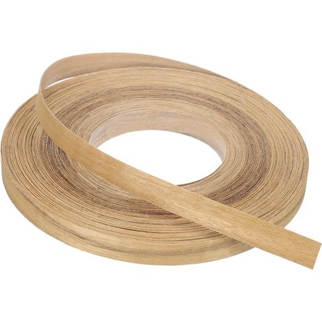 Bande de Chant 30m x 15mm, Bande Bordure Meuble Masquage de Bois Préencollé, Placage Contreplaqué Flexible Thermofusible pour Restauration Bords Meuble Étagère Panneaux, Aubier (1/5)