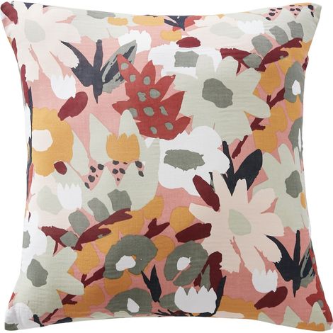 taie d'oreiller 60 x 60 cm gaze de coton imprimée léane (1/2)