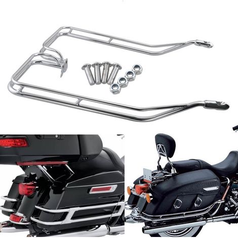 Harley-Davidson Road King Street, modèle phare, modifié, avec pare-chocs, barre anti-collision, protection de valise latérale et cadre de protection (1/5)