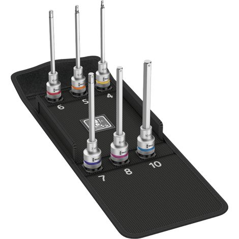 WERA Schraubendrehereinsatz-Set 8740CHF2 Zyklop, 6-tlg, innen-6-kt, lang, Haltef.