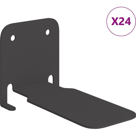 Maison Exclusive - Schwebendes Regal mit Regal 24 pcs Schwarz 6 x