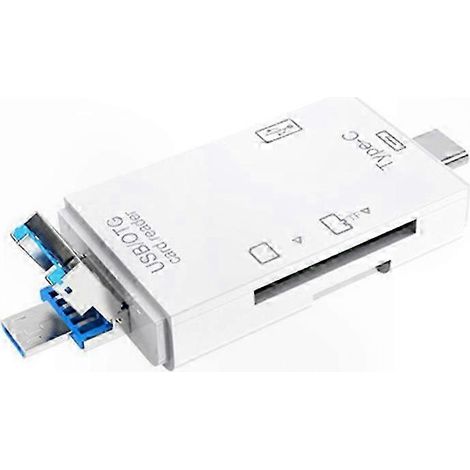 6-in-1 USB 3.0-Kartenleser, multifunktionaler Typ-C TF SD OTG-Adapter, Mini-Anschluss für Smartphones und Tablets (1/5)