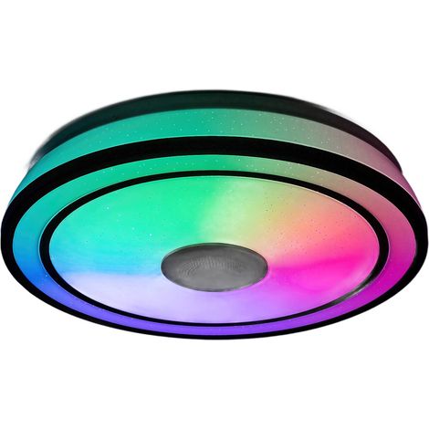 Plafoniera LED RGB Bluetooth Rabalux Nikolaus 39,5cm nera (1/5)
