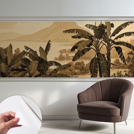 Papier peint autocollant adhésif avec imprimé motifs uniques apparence moderne Panorama tropical 250x104 cm (1/5)