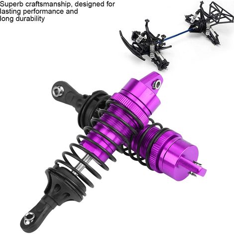 Amortisseurs avant 100mm pour Traxxas Slash 4x4 1/10, kit de 2 avec ressorts violets (1/5)